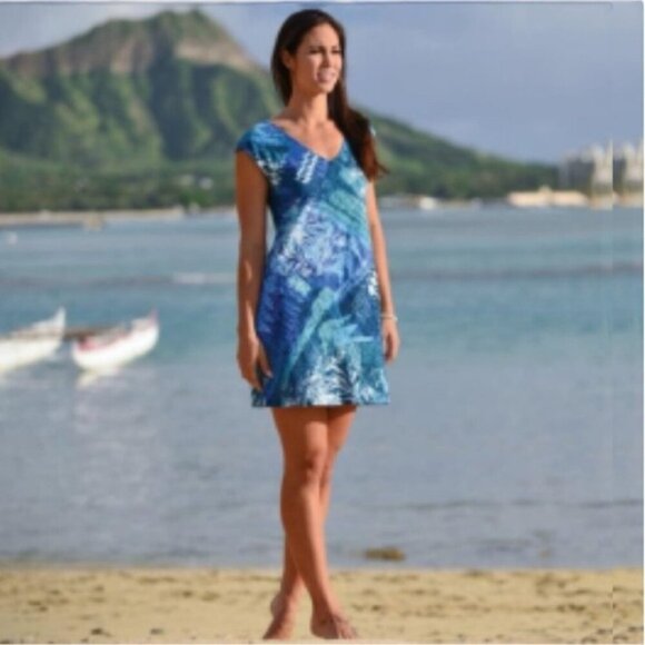 Jams World Dress Size Small Tapa Jungle Blu Vintage Blues Jungle Beach - Picture 13 of 13